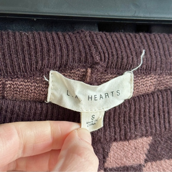 PACSUN | LA HEARTS 70s SMALL DISCO CHECKERBOARD KNIT TROUSERS HOUSE OF HARLOW - Picture 8 of 8